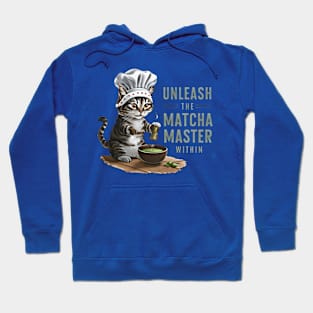 Matcha Master Cat Design: Whisk Your Way to Zen - Japanese-Inspired Hoodie
